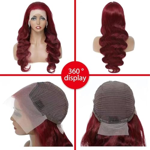 METDIO Chocolate Brown Lace Front Wig 26 Inch 13x6 Body Wave Lace Front Wigs Human Hair Pre Plucked 180% Density HD Lace Frontal Wigs Human Hair Brown Wig Human Hair Colored Glueless Wigs for Women