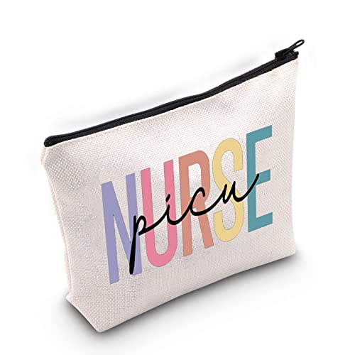 BLUPARK Picu Nurse Cosmetic Bag picu nurse bag pediatric intensive care nurse gift nurse appreciation makeup bag nursing work bag(Picu Nurse Bag