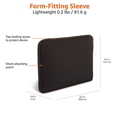 Amazon Basics 17.3-Inch Laptop Sleeve, Protective Case with Zipper - Black