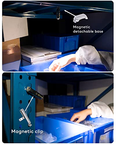 RovyVon 4th Aurora A8 USB-C EDC Flashlight, 90 CRI 5000K, Max 420 Lumen Rechargeable Keychain Light, Momentary On, Lock Mode, Magnet Accessories, for Checking Outdoor(365nm/Red/White)