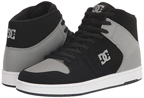 DC Men's Manteca 4 Hi High Top Casual Skate Shoe Sneaker, White/Grey, 10.5