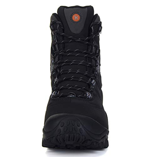XPETI Hiking Boot Women Non-slip Winter Shoes for Women Gray/Sky Blue 10