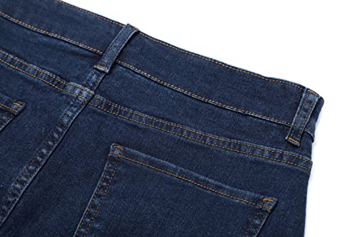 Women Maxi Pencil Jean Skirt- High Waisted A-Line Long Denim Skirts For Ladies- Blue Jean Skirt,Blue,2