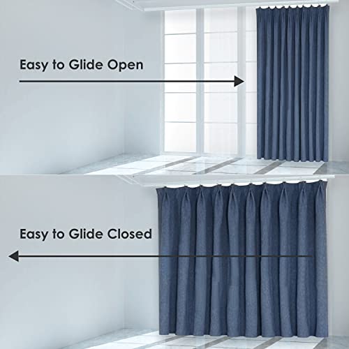 MERJULAN Aluminium alloy Ceiling Track for Curtains, Room Divider, Ceiling Curtain Track, Room Divider Curtain Rod, Numerous Hooks with End Hook, Easy Install, for Spaces (3ft - 6ft, Silver)