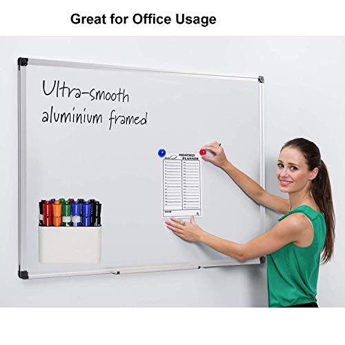 Magnetic Dry Erase Marker Holder,Pen and Eraser Holder for Whiteboard,Magnet Pencil Cup Utility Storage Organizer for Office, Refrigerator, Locker and Metal Cabinets (2 Pack)