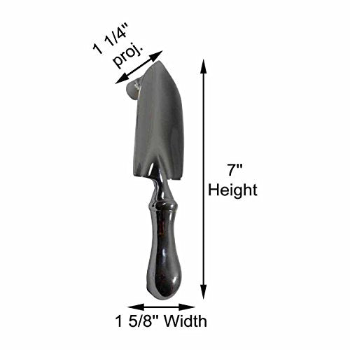 Renovators Supply Manufacturing Brass Door Knockers for Front Door 7 in. Trowel Style Chrome Plated Brass Door Knocker with Mounting Hardware