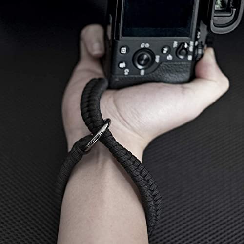 Qiang Ni Camera Wrist Strap - Paracord High-end Camera Hand Strap Wrist Lanyard for DSLR or Mirrorless Camera - Black