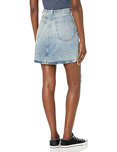 Hudson Jeans Women's Curved Hem Mini Skirt, Sterling, 34