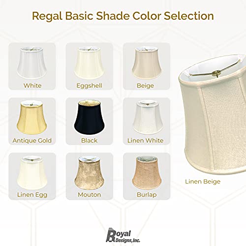 Royal Designs Modified Bell Lamp Shade, Linen Eggshell, 11 x 18 x 13.5