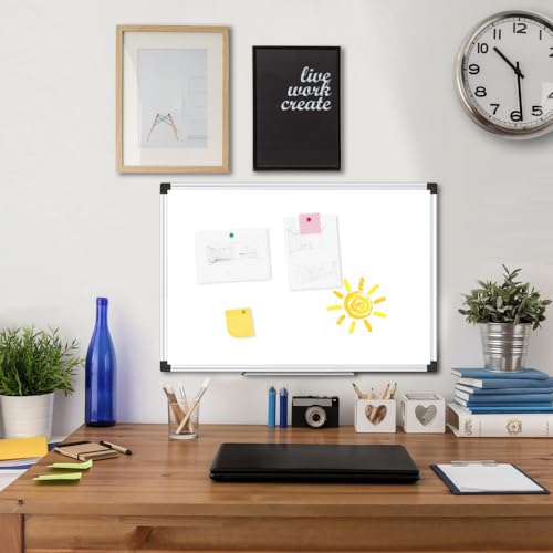 XBoard Extra Large Magnetic Whiteboard 60 x 36 Inch, Giant Foldable Dry Erase White Board with Aluminium Frame & Marker Tray 5' x 3' | Wall Mounted Folding Message Presentation Board