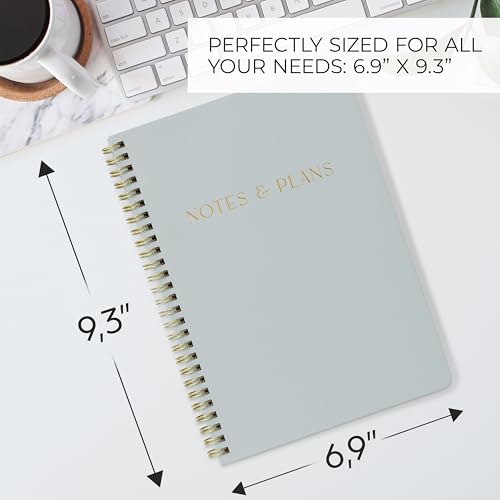 ZICOTO Beautiful Daily Planner And Notebook With Hourly Schedule - Aesthetic Spiral To do List Notepad to Easily Organize Your Tasks And Appointments - Stylish Book And School Or Office Supplies