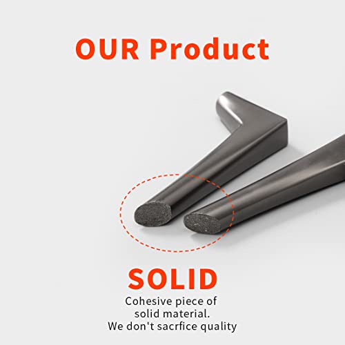 YAGU 5 Pack Brushed Dark Gray Cabinet Handles, 5 inch (128mm) Hole Center Kitchen Drawer Pulls Black Nickel Zinc Alloy Hardware for Furniture Cupboard Dresser Closet Wardrobe