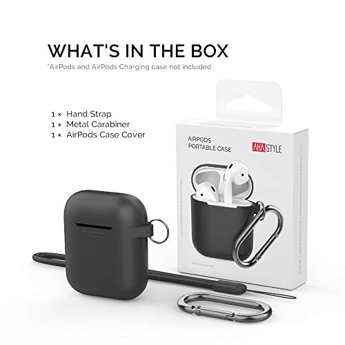 AhaStyle AirPods Case Cover (2019) Soft Silicone AirPods Protective Skin Full Body Shockproof Covers for Apple AirPods 2nd Generation & 1st Generation (Sky Blue)