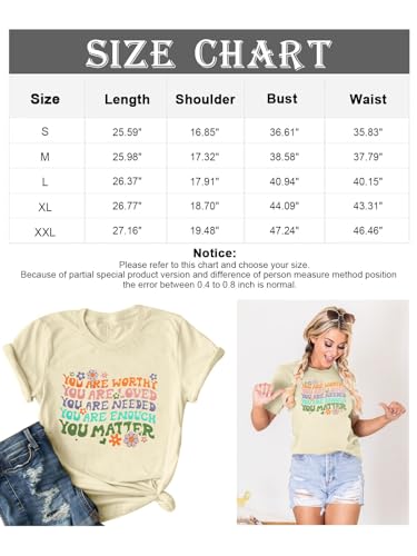 You Matter Shirt Women Teacher Inspirational Tee Top Mental Health Awareness Shirt Black-a