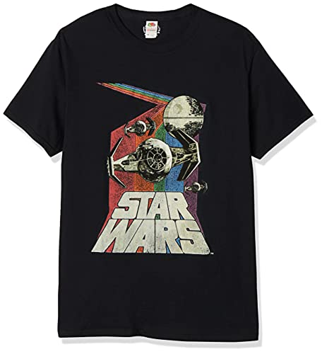 Star Wars Young Men's Retro Wars T-Shirt, Black, S