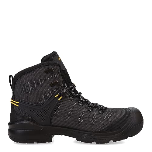 KEEN Utility Men's, Dearborn 6in Waterproof Comp Toe Work Boot Black/Steel Grey