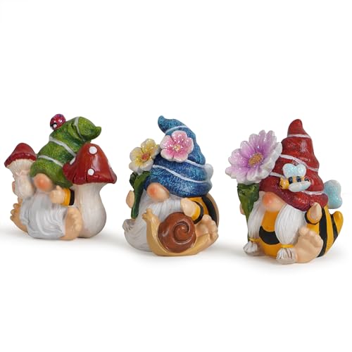 Hodao Spring Gnomes 3 Pcs Honey Bee Gnome Decorations Handmade Elf Dwarf Figurines Home Kitchen Farmhouse Holiday Festival Party Gifts(Multicolor Honey Bee Gnome)
