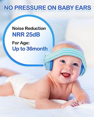 ZOHAN EM001 Baby Ear Muffs Noise Canceling Protection Headphones for Toddler and Infant Up to 36 Months - CE & CPC Certified with Replacement Headband