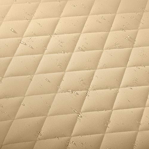 Classic Accessories Montlake FadeSafe FadeSafe Water-Resistant 21 x 20 x 4 Inch Wide Back Lounge Quilted Cushion Cover, Chamomile