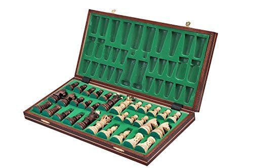 The Jarilo, Unique Elegant Wooden Chess Game Set, Pieces, CBoard and Chess Piece Storage – Finely Handcrafted in Europe for Adults and Kids