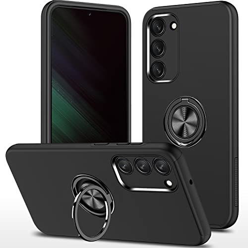 Galaxy S23 Plus Case for Samsung Galaxy S23 Plus Case Military Grade Shockproof Built-in Ring Holder Kickstand Car Mount Armor Heavy Duty Protective Case for Galaxy S23+ Plus Phone Case (Black)
