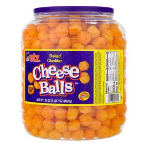 Utz Cheese Balls – 23 Ounce Barrel (1.44 lbs) – Made with Real Cheese, Resealable Container, Gluten Free, Easy and Quick Party Snack