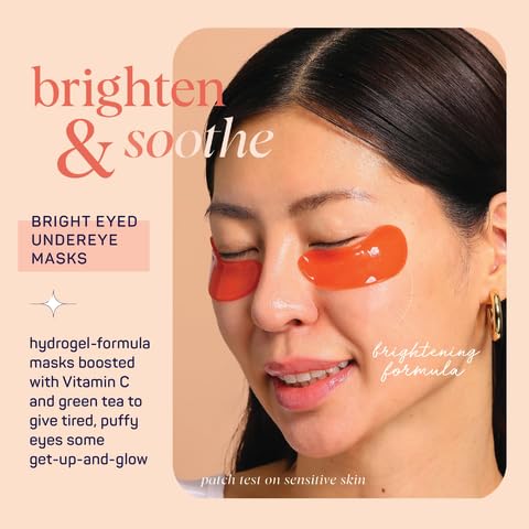 SpaLife Beauty Bright Eyed Undereye Masks | Hydrogel Eye Patches for Dark Circles, Puffiness, & Dullness with Vitamin E, Green Tea | 2-in-1 Skincare | 32 Pairs