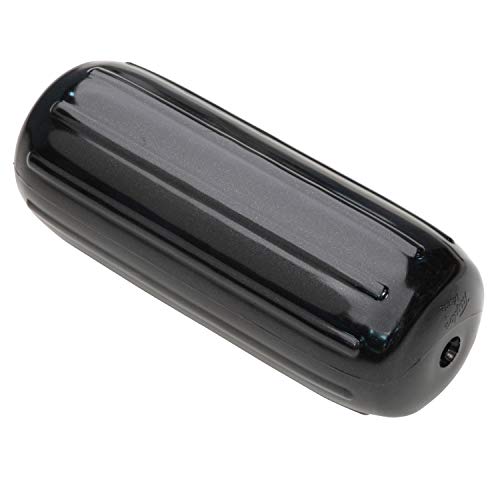 Taylor Made Products 71032 Big B Inflatable Vinyl Boat Fender with Center Rope Tube 10 inch x 26 inch, Black