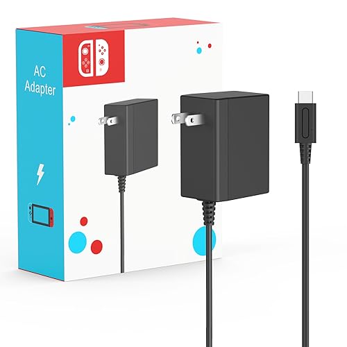 Charger for Nintendo Switch, MARSDOCK 45W AC Adapter Power Supply for Switch, 15V 2.6A Fast Charging with 5FT USB C Cord Compatible with Switch Lite/Switch OLED/Steam Deck Dock, Support TV Mode