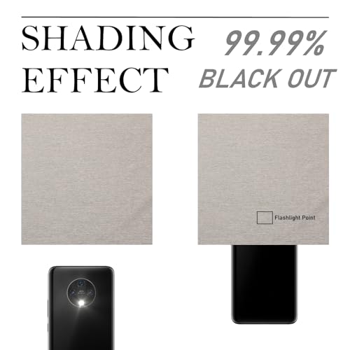 Airwill Blackout Curtains, Set of 2 Window Curtain Panels, Grommet Curtains for Living Room Bedroom Window - Thermal Insulated and Room Darkening (W52 x L45 Inch, 2 Panels, Camel)