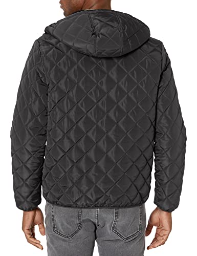 KENNETH COLE Men's Jacket, Diamond Quilted Black, Small