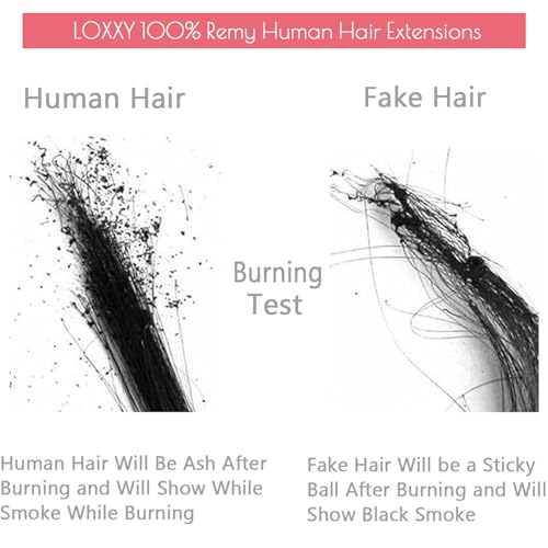 Loxxy Kinky Straight Ponytail Extensions Real Remy Human Hair For Black Women Natural Black Wrap Around Clip in Hairpieces Kinky Yaki Pony Tails Natural Black #1B 20Inch 100g