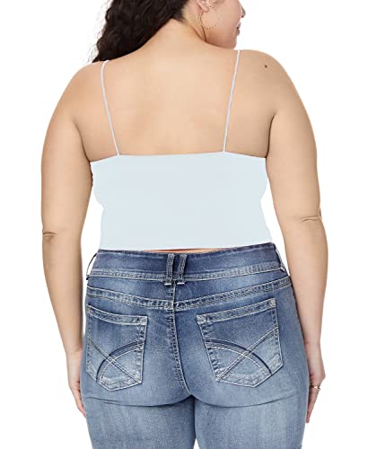 WallFlower Women's Carson Insta Smooth Seamless Shelf Bra Camisole 2-Pack (Standard and Plus), Black Night/Snow White, Small