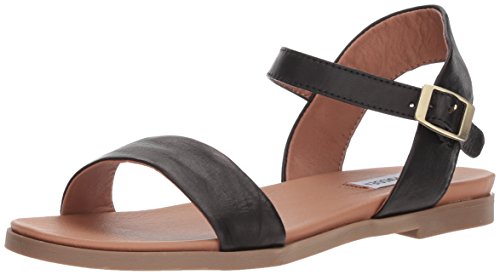 Steve Madden Women's DINA Flat Sandal, tan Leather, 10