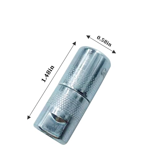 Follde Grease Gun Coupler & Grease Gun Tip, Fits All 1/8" NPT Threads, 4500 PSI (Set of 4)