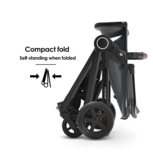 Mompush Ultimate2 Baby Stroller, Premium Convertible Full-Size Stroller for Toddler, Reversible Seat with One Hand Recline Adjustment, Car Seat Adapter Included