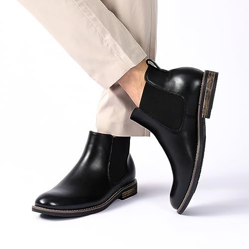 Bruno Marc Men's Chelsea Boots Dress Ankle Slip On Boots,Black,Size 14,URBAN-06-1