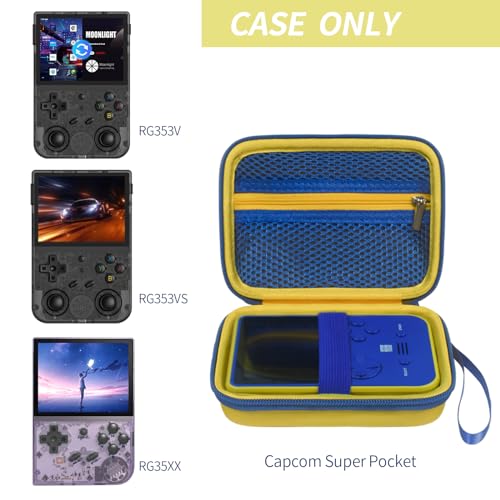 Case Compatible with Blaze Super Pocket Holds Evercade Cartridges, Case for Miyoo Mini Plus, Anbernic RG35XX / RG353V / RG353VS Retro Pocket Game Console, Only Case