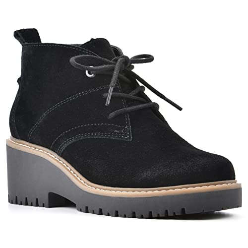 WHITE MOUNTAIN Shoes Women's Danny Boot, Navy/Suede, 8.5 M