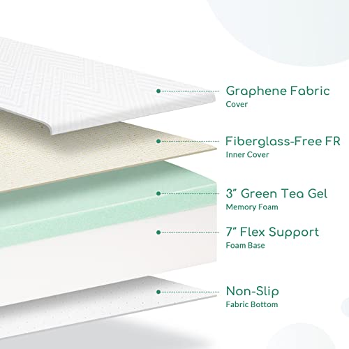 Queen Mattress 12 Inch, Memory Foam Queen Size Mattress Made in USA, Medium Firm Feel, Zoned Pressure Relief, Certified Safe Foams and Fabric, Mattress in A Box
