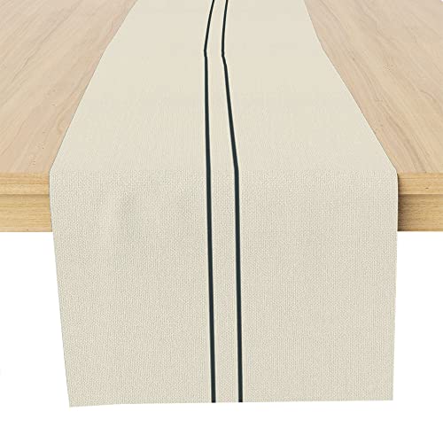 Stripe Table Runner, Modern Centerpiece Table Runner Decor for Dinning Room Kitchen Home Farmhouse Table Runner Decorations for Holiday Party, Housewarming Gifts for Women Couple Friends, 13X72Inches