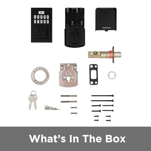 Kwikset SmartCode 260 Keyless Electronic Keypad Deadbolt, Microban Protected Keypad, Auto Door Lock, SmartKey Re-Key Security, Contemporary Design in Matte Black