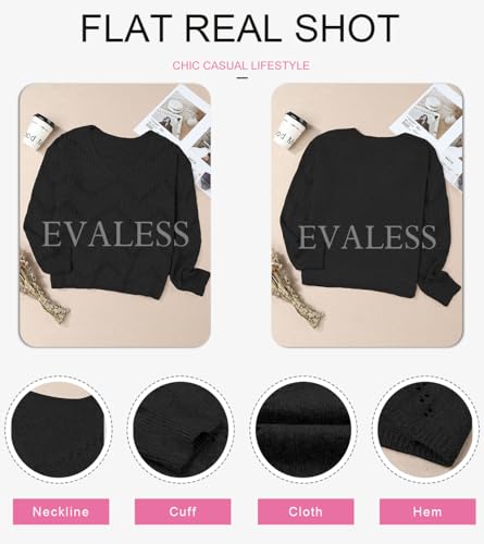 EVALESS Womens Sweaters Summer Tops for Women 2025 Trendy Teacher Outfits Crochet Sweaters Fall Clothes Dressy Casual Lightweight Cable Knit Tops Sexy V Neck Green Pullover Sweater, Medium