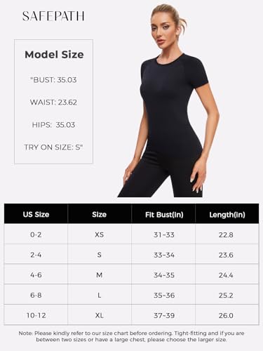 Womens Seamless Workout Tops Crewneck Athletic Shirts Summer Short Sleeve Breathable Yoga Gym Tees Black X-Small