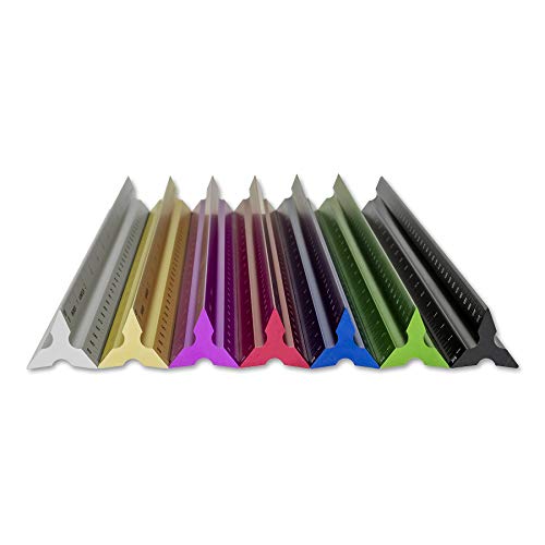 Alumicolor Aluminum Architect Solid Drafting Scale, 12IN, Gold