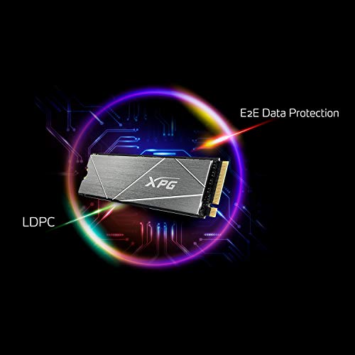 XPG GAMMIX S50 CORE PCIe Gen4 x4 1TB M.2 2280 NVMe Internal Solid State Drive, Up to 3500 MB/s (SGAMMIXS50C-1000G-CS)
