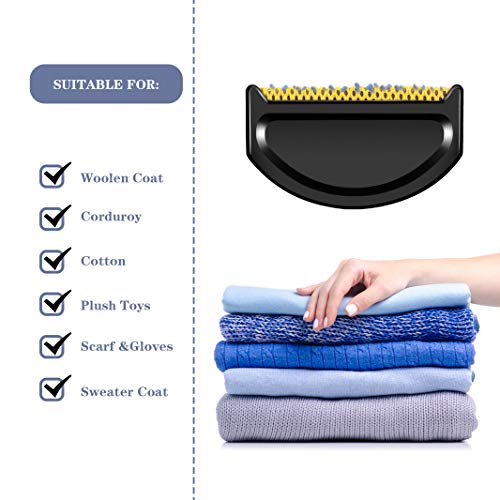 4 Pieces Sweater Combs to Remove Pilling Sweater Defuzzer Multi-Fabric Shaver and Cashmere Comb Wool Pilling Remover Pills, Fuzz from Clothes (Black)