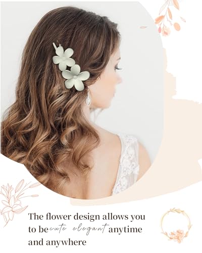 YANIBEST 5 Pcs Flat Hair Clips - Stylish Lay Flat Claw Clips for All Hair Types,Multi-Styles Matte Non-slip Hair Clips for Women Girls Wedding Prom Party Hair Decorations