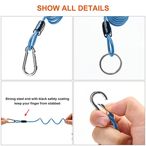 Rnigs Trailer Breakaway Switch, 6ft Breakaway Coiled Cable with Electric Brake or RV Towing Trailer(Blue)