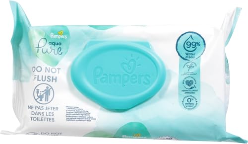 pampers aqua pure baby wipes 56 ct OLD